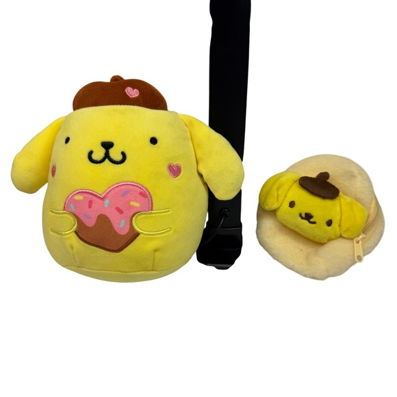 Sanrio Other - Sanrio Pompompurin Plush Yellow‎ Dog Heart Donut Beret Cute Kids Toy Coin Pouch